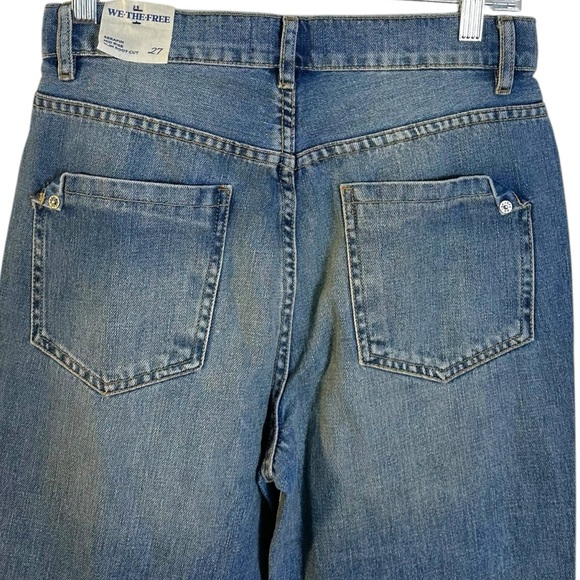 Free People Western Bohemian Serafin Boot Cut Jeans Light Vintage Wash Size 27 - Picture 6 of 12